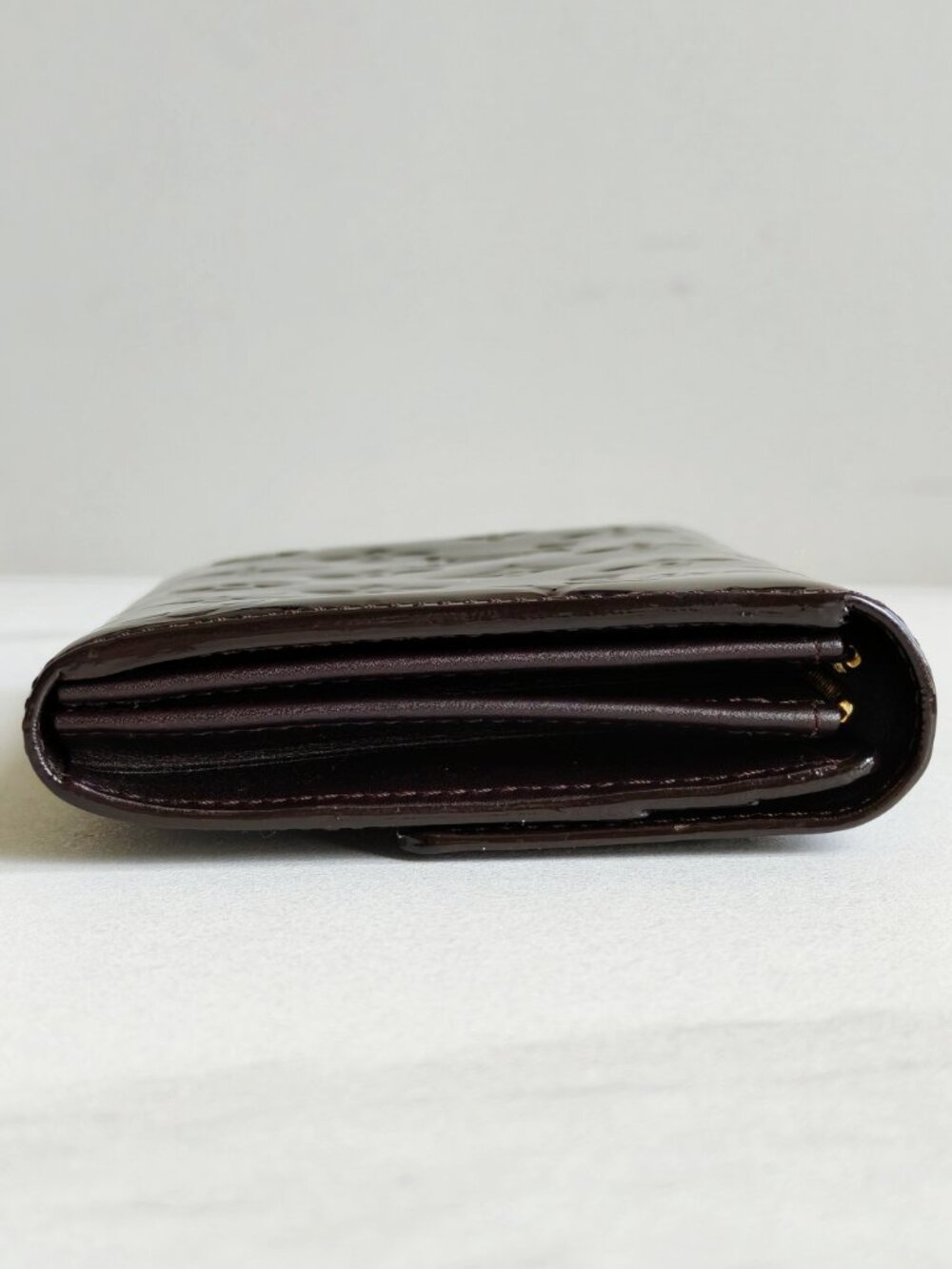 Louis Vuitton Vernis Sarah Wallet Amarante Patent Leather Long Wallet Burgundy - Picture 8 of 15